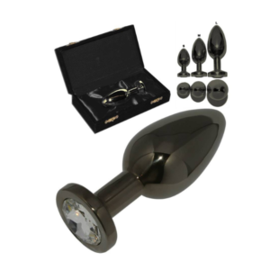 Black Silk Rosebud Buttplug - Small