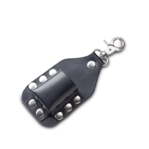Leather poppers holder for large bottles